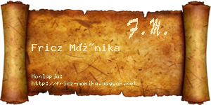 Fricz Mónika névjegykártya