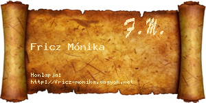 Fricz Mónika névjegykártya
